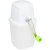 Relaxdays Tritaghiaccio Manuale, Ice Cruscher, con Levetta, Bar, Senza Elettricità, Antiruggine, Cucina, Bianco Verde