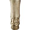 GILDE Vaso per fiori in alluminio, decorazione soggiorno, regalo per donne, compleanno, festa della mamma, colore: oro, altezza 35 cm