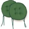 PARAMAISON Cuscini Sedia con Lacci Giunk, Set da 2 pezzi Rotondo, Imbottito, Interni od Esterni, Non Sfoderabile, Ø 40 cm, Vari Colori