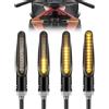 SIGANDG 4 Pezzi Indicatori di Direzione Moto,Moto 12LED Indicatori di Direzione MiNi Luce,12V IP67 2700K Indicatori per Moto Impermeabile,Per Moto Universale per Scooter Quad Cruiser Off Road