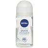 NIVEA Deodorante roll-on da donna Pure Invisible, anti-perspirante, confezione da 6 (6 x 50 ml)