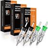 Unihuby Aghi per Cartuccia Misto RL M1, Unihuby 60 pezzi Cartuccia Aghi Misti Aghi 1RL 3RL 5RL 7RL 9RL 11RL 5M1 7M1 9M1 11M1 13M1 15M1 Round Liner Magnum (#12)
