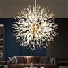 EFPD Lampadario moderno in cristallo a dente di leone, lampadario dorato a 8 luci per soggiorno, sala da pranzo, camera da letto, cucina