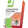 Q-Connect Pouches per plastificatrici Q-Connect 2x100 µm finitura lucida 54x86 mm Conf. 100 pezzi - KF01202