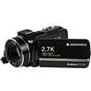 AgfaPhoto AGFA Photo Realimove CC2700 - Videocamera digitale (2.7 K, 24 MP, Touch Screen 3 pollici, Zoom 18 X, Telecomando, Batteria Litio) Nero