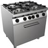 Allforfood Cucina a gas 4 fuochi con forno elettrico allforfood h7mze4fe linea speed