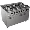 Allforfood Cucina a gas 6 fuochi con forno elettrico allforfood g7nurg6fh3m3g linea simple