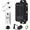 FUSYTULY 433MHz Wireless Access Control Kit Sistema di Allarme Telecomando Sblocco + Alimentazione + Pulsante di Uscita Porta (Serratura elettrica non inclusa)