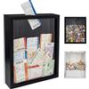 GraduationMall 20x25cm Ticket Shadow box Cornice per Esporre Ricordi e Souvenir,Tappo per Vino,Nero Scatola di Memoria,Cornici per Foto per Oggetti