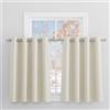 PONY DANCE Tende Corte Oscurante per Casa Cameretta Bambina con Anelli Tende Salotto Moderne 2 Pezzi L 132 x A 90 cm Curtains Termiche Isolanti per Interni, Beige Chiaro