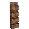 SONGMICS Organizer Armadio da Appendere Dietro Porta, Portaoggetti con 4 Tasche, per Camera da Letto, Ufficio, Dispensa, Cucina, 12 x 33,5 x 100 cm, Marrone Vintage RDH004X01