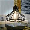 ChaoZan Lampada a Sospensione Vintage Industriale Lampadario da Soffitto per lampadine LED E27, Palalume Gabbia in Ferro Classico e Cavo Regolabile, Lampada da Soffitto per Ristorante Cucina Bar Caffetteria