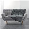 Douceur d'Intérieur DOUCEUR D'INTERIEUR Plaid 125x150 cm Flanella Tinta Unita flanou Grigio