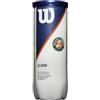 Wilson Roland Garros Tennis Balls, Palla Unisex-Adult, Gialla, 1 può x 3 Palle