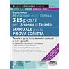 Edizioni Simone Concorso Ministero della Difesa 315 posti per l'Arsenale di Taranto - Manuale per la prova scritta - Teoria e quiz delle materie comuni a tutti i profili - Con software