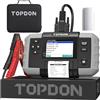 TOPDON BT600 Tester Batteria per Auto, Tester Batterie Auto con Stampante Professionale 12V 24V, con Test Batteria, Test di Avviamento e Carica per Batterie 100-2000CCA, Schermo da 3.5 pollici
