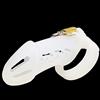 Kutocesy Chastity Cage Uomo Gabbia Pene Silicone Bdsm Sissy Cintura Castità Maschile Per Giochi Erotitici Sexy Per Coppie (Large,White)
