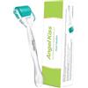 Angel Kiss Derma Roller 0,3 mm Vera Ago per il microneedling per viso, corpo, barba, 192 aghi individuali in acciaio inossidabile, strumenti per la cura del viso per uomo e donna