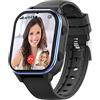 SEVGTAR Smartwatch GPS 4G con Videochiamata, Smart Watch con Immagini e Messaggi Vocali, Orologio Intelligente Contapassi Calorie Musica WIF Bluetooth SOS, Adatto a Bambini sopra i 5 Anni, Nero