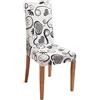 Joker Coprisedia vesti sedia millerighe elasticizzato 2 pezzi linea Cuori L671 NEVE / BIANCO