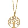 Ciondolo albero della vita in argento 925 placcato oro