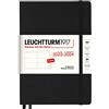 LEUCHTTURM1917 367604 Agenda Settimanale Medium (A5) 2024, 18 mesi, nero, inglese