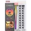 KISS ImPRESS - Kit di ciglia finte a pressione, voluminoso, nero, senza colla, senza fusioni, banda invisibile, naturale, 24 ore, nessun danno, nessun residuo appiccicoso, splendide, facili e veloci |