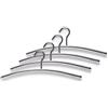 Zeller 17121 Gruccia per Abiti, Stainless Steel, Argento, 43.5x1.6x15 cm, 4 unità
