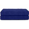 Komfortec Asciugamani 2 per Sauna 70x200 cm in 100% Cotone,470 g/m², Asciugamano Doccia Grande, Morbido, Asciugatura Rapida, Blu scuro
