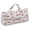 Hobby Gift Borsa Media per Maglia con Zip Frontale a Lunghezza Intera - Borsa Organiser per Uncinetto e Porta Lavori a Maglia da Viaggio con Scomparti per Filati e Accessori - 16 x 43 x 19 cm, Gufi