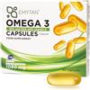 Emytan Omega 3 1080mg integratore alimentare di acidi grassi essenziali - certificato IFOS - 30 softgel di olio di pesce puro ad alto dosaggio - 535mg EPA / 268mg DHA per dose giornaliera