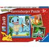 Ravensburger - Puzzle Pokémon, Idea Regalo per Bambini 5+ Anni, Gioco Educativo e Stimolante, 3 Puzzle da 49 Pezzi