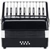 Classic Cantabile Secondo Junior Fisarmonica 8-Bass (22 tasti diatonici, 8 bassi, incl. tracolla e custodia) nera