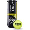 Dunlop 601326 Palla da Tennis Tour Brilliance, 3 Ball Pet, Multicolore