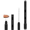 CIGARLOONG Sigarloong Punch 4 in 1 retrattile e avvitabile Punch Sharp Hole Opener Cutter (colore: nero)