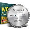 QUALITÄT AUS DEUTSCHLAND Bayerwald Werkz Bayerwald - Lama per sega circolare HM per legno, Ø 250 mm x 3,2 mm x 30/20 mm, negativa WZ (80 denti), per seghe a testa e troncatrice | fori combinati