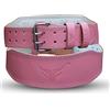 Mytra Fusion cintura palestra donna - cintura pesi donna Pelle vera cintura powerlifting donna, cintura palestra donna per fitness, allenamento, sollevamento pesi, deadlift e powerlifting (Pink, L)