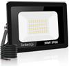 toobettp Faretto LED 30W, Faretti LED da Esterno 3000LM 3500K Bianco Caldo, Fari Led da Esterno Impermeabile IP66 per Giardino Cortile Garage Pareti