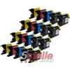 KIT 20 CARTUCCE XL COMPATIBILI CON BROTHER LC1240 NERO+COLORI - NO-NAME