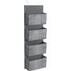 SONGMICS RDH004G11 - Organizer da appendere a 4 scomparti, per camera da letto, ufficio, 12 x 33,5 x 100 cm, colore: grigio melange