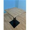 Generico Tavolo bar quadrato in legno con piede centrale 60/70/80cm (70x70)