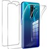 Vauki Cover per Xiaomi Redmi Note 8 Pro con 2 Pezzi Vetro Temperato,Custodia Ultra Trasparente Silicone Morbido TPU e Pellicola Protettiva,Antiurto Sottile Cellulare Case per Redmi Note 8 Pro 6.53