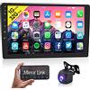 Hodozzy Autoradio Android GPS 9 Pollici 32GB Touch Screen Auto Stereo 2 Din con Navigazione GPS, WiFi, Schermo Autoradio Bluetooth, Mirror Link, Radio Hifi FM RDS, Telecamera Posteriore, USB, SWC