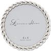 Lawrence Frames Telaio in metallo con design a corda, 4 x 4 rotondo, argento