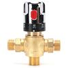 Tremax Miscelatore termostatico,valvola miscelatore doccia con connettore da 1/2''G, valvola di miscelazione acqua calda e fredda, scala centigradi