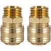 Poppstar Attacchi Rapidi per Aria Compressa DN 7,2 con Filettatura Esterna da 1/2 Pollice, Set da 2 Pezzi