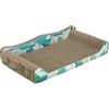 JISADER Tiragraffi per Gatti Letto in Cartone AntiGraffio Grande Largo Previene Danni ai mobili Divano da Salotto Ondulato Tavola tiragraffi per Gatti per, Blu 50cmx27cmx9cm
