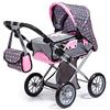 Bayer Design- 13666AA, City Star Carrozzina per Bambole, Colore Rosa, Grigio, Nero