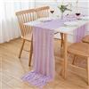 AOKSUNOVA - Runner da tavolo natalizio in chiffon per matrimoni, colore: viola, 75 x 300 cm