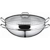 WMF 07.9256.6040 Wok con Cestello, Acciaio Inox, 36 cm